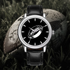 Leather Football Watch with Custom Design Model 220125 - Unique Gift