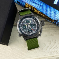 AMST 3003 Black-Black Green Wristband