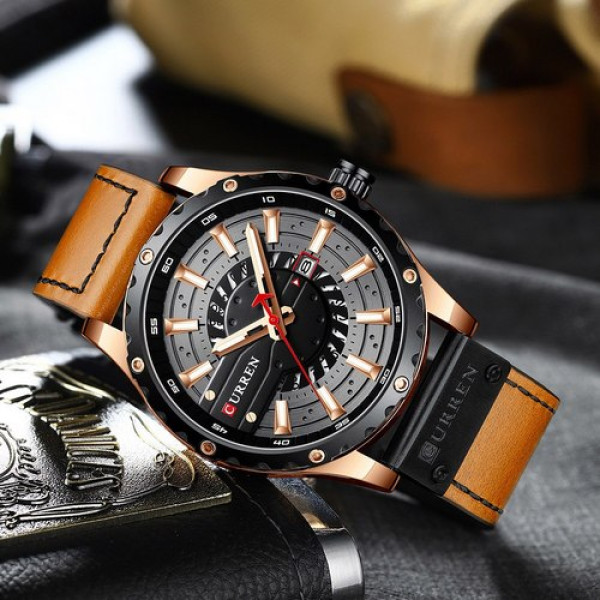 Curren 8374 Brown-Cuprum-Black