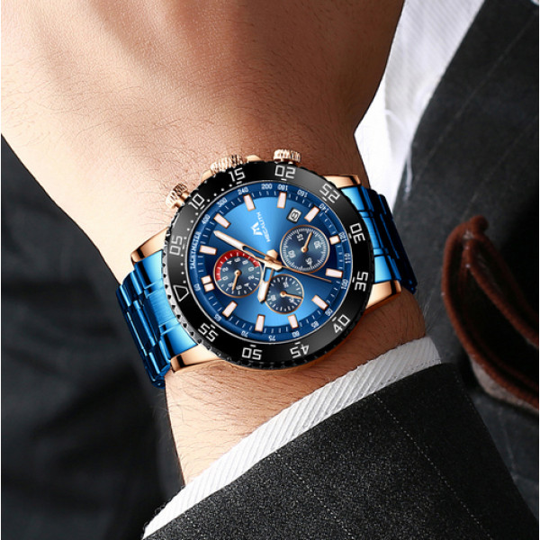 Наручний годинник Megalith 8087M Blue-Cuprum, 1088-0087, Megalith
