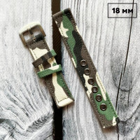 Ремінець для годинника подвійний Camo Multicam 18 мм